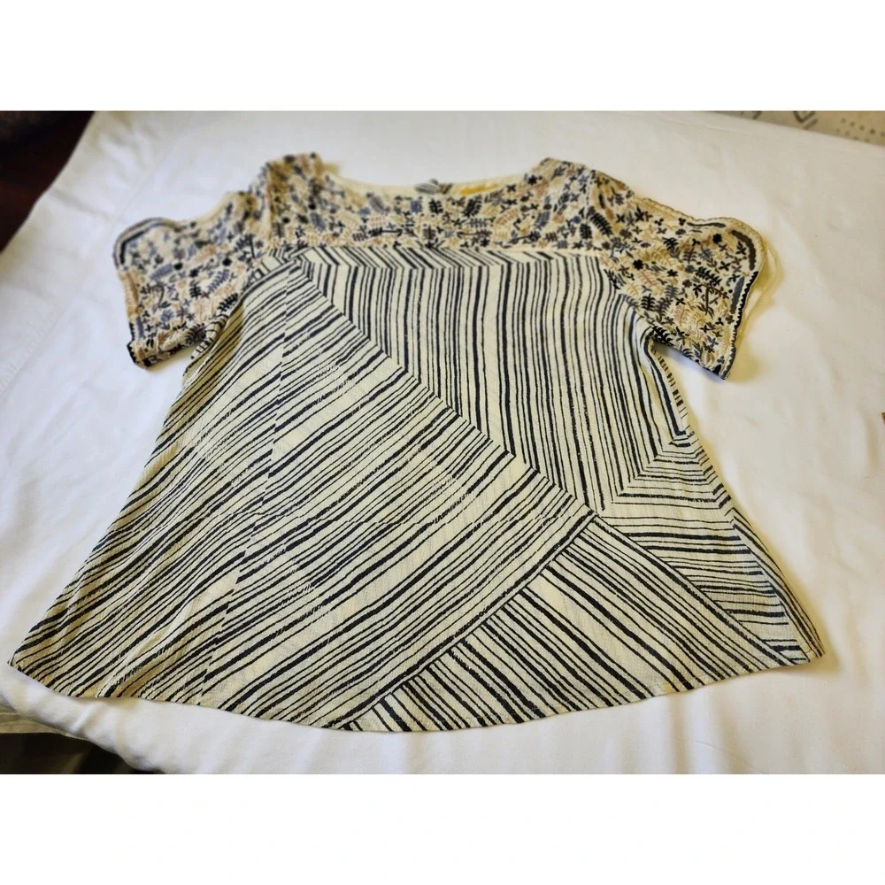 Benares M Embroidered Sleeve  Boho Blouse LNC!